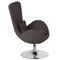 Merrick Lane Soro High-Back Egg Style Lounge Chair With 360° Swivel Metal Base